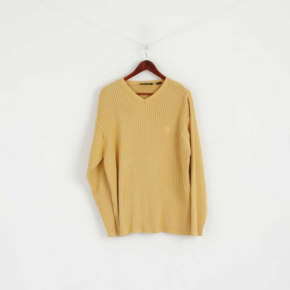 Timberland Timberland Men L Jumper Yellow Striped… - image 1