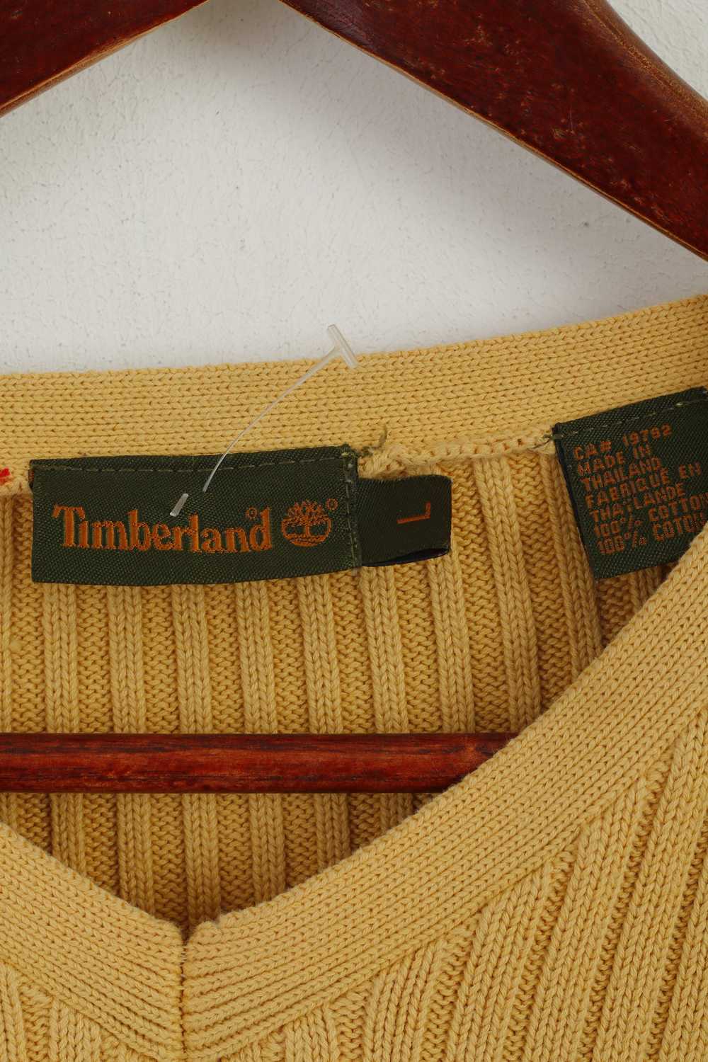 Timberland Timberland Men L Jumper Yellow Striped… - image 4