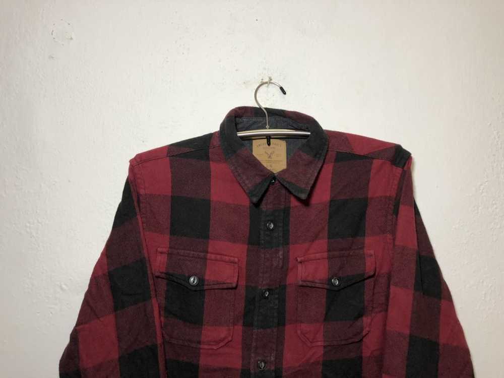 Flannel × Vintage AMERICAN EAGLE OUTFITTERS Red F… - image 2