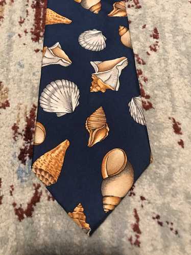 Chaps Ralph Lauren × Vintage Seashells Silk Wide t