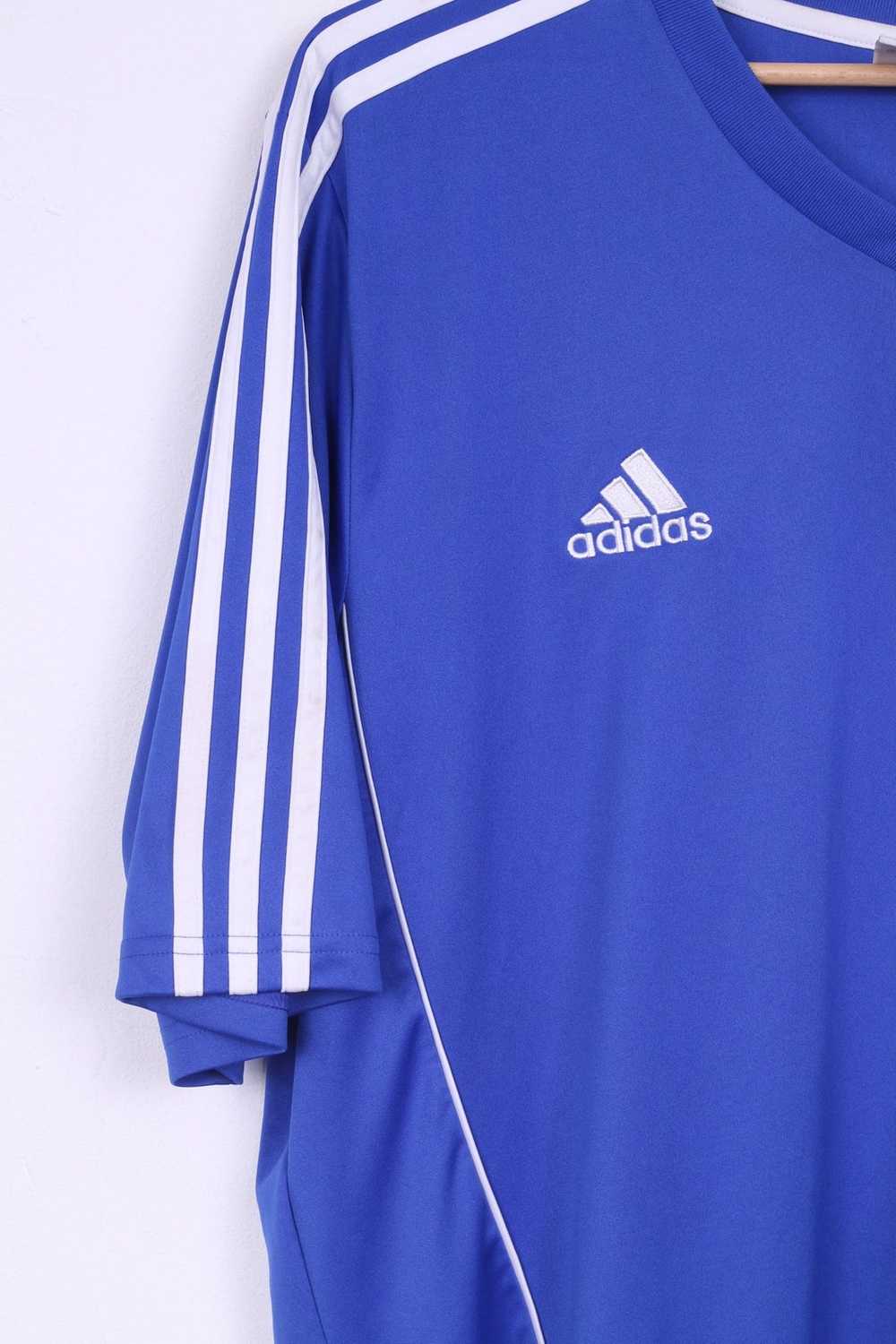 Adidas Adidas Mens XL Jersey Blue Shirt Sport Tre… - image 3