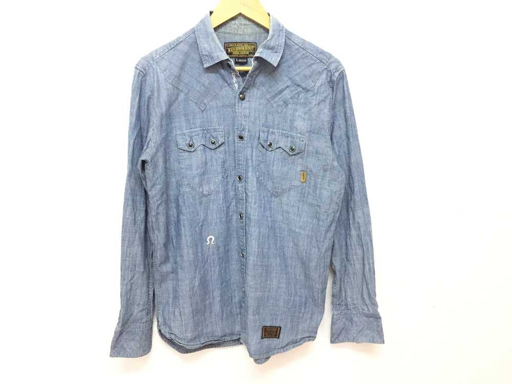 Neighborhood chambray western snap button shirt - image 2