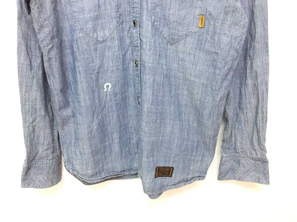 Neighborhood chambray western snap button shirt - image 4