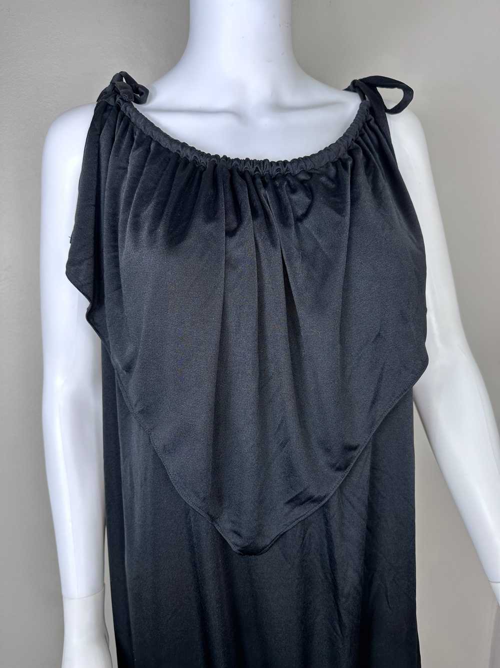 1970s Grecian Inspired Black Maxi Dress, Size 3X - image 2