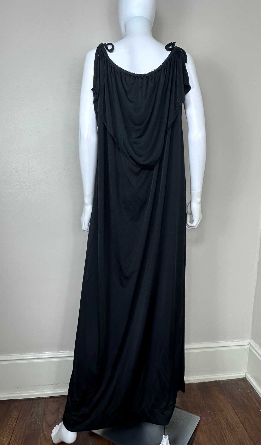 1970s Grecian Inspired Black Maxi Dress, Size 3X - image 4