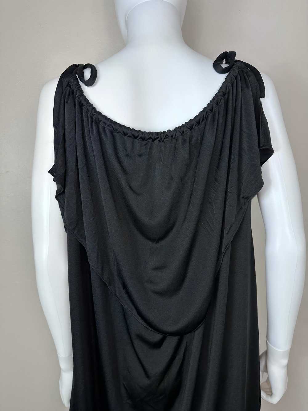 1970s Grecian Inspired Black Maxi Dress, Size 3X - image 5