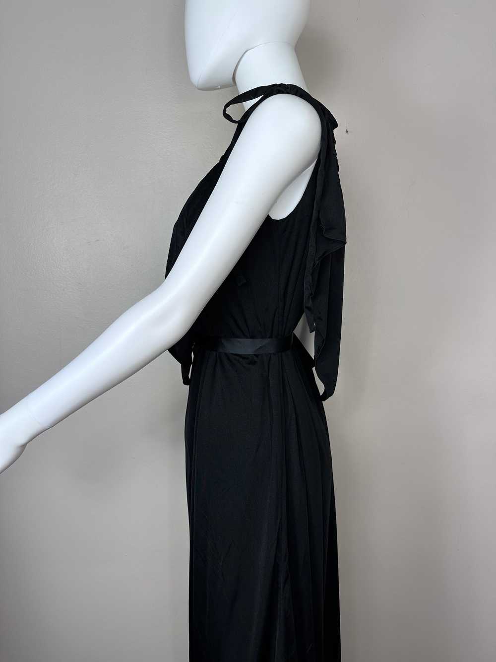 1970s Grecian Inspired Black Maxi Dress, Size 3X - image 7