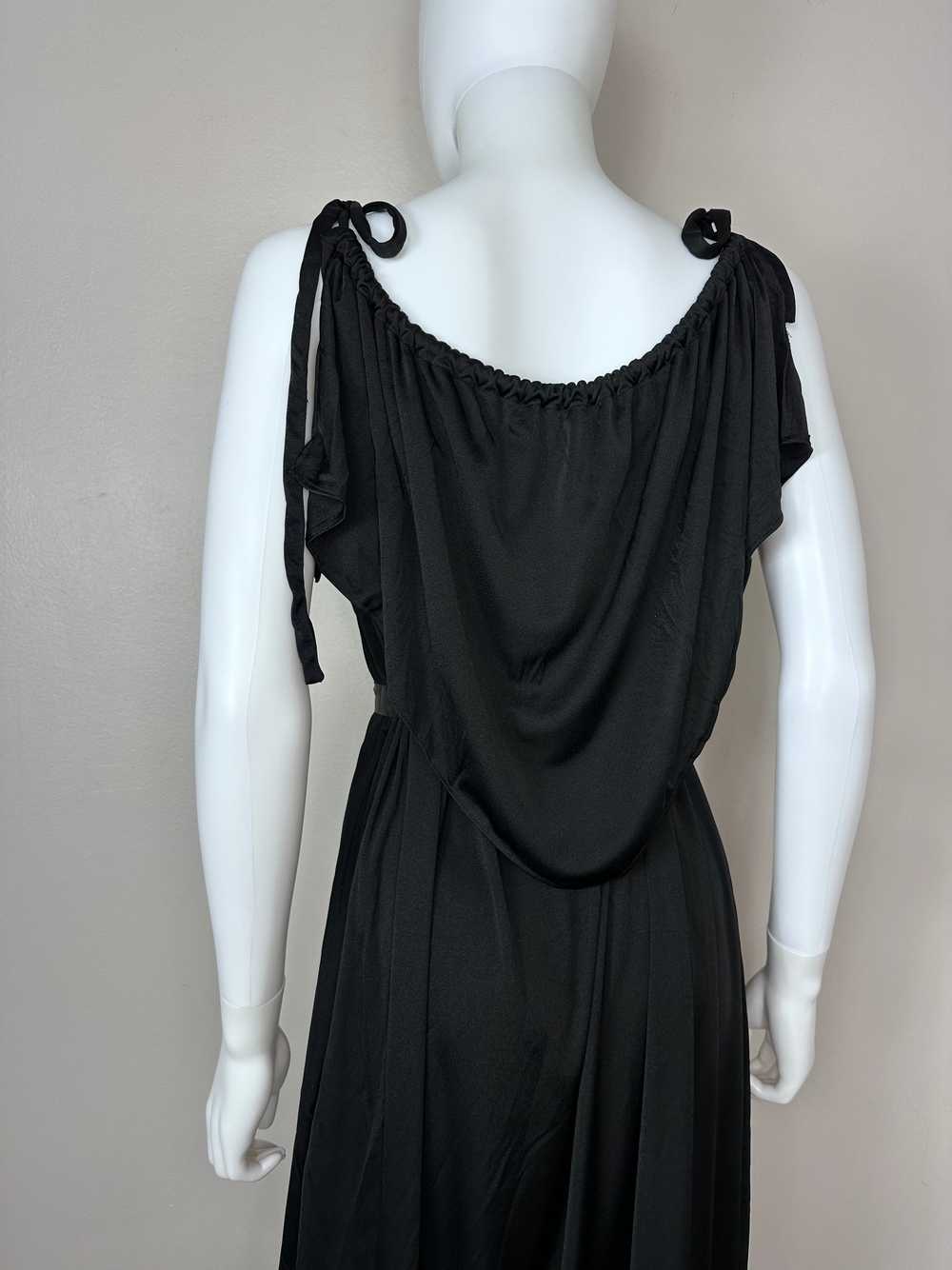 1970s Grecian Inspired Black Maxi Dress, Size 3X - image 8
