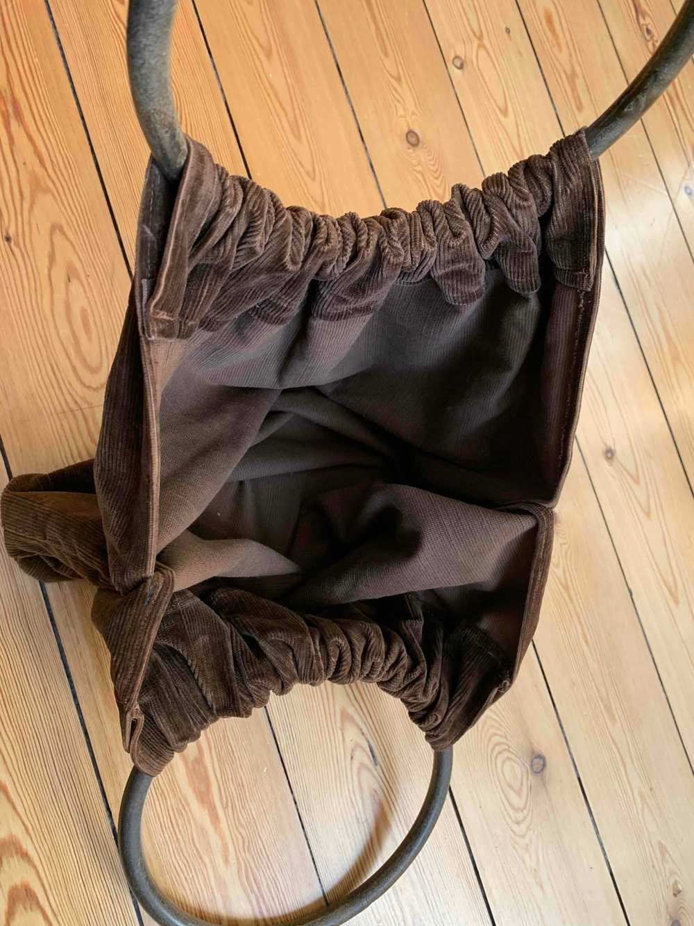 Corduroy bag - Velvet bag, tote, ribbed, brown - image 5