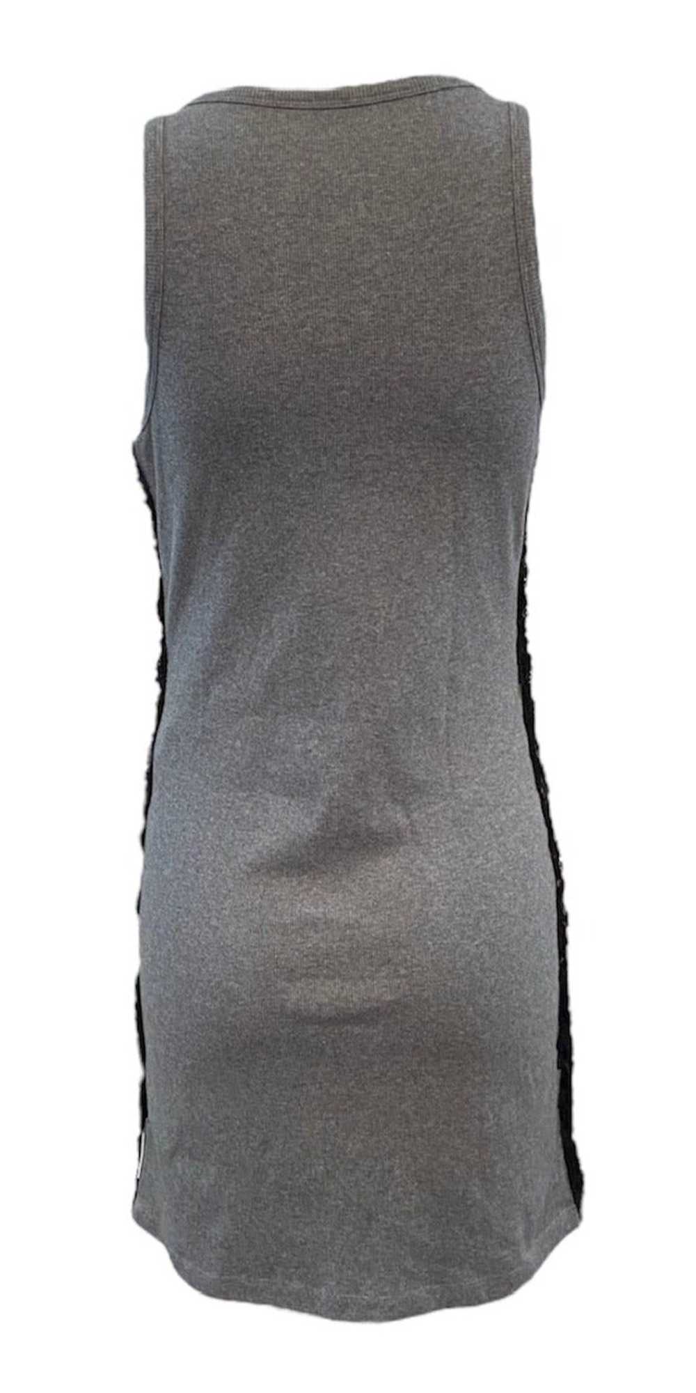 D&G Grey Ribbed Y2K Black Sequin Mini Dress - image 3