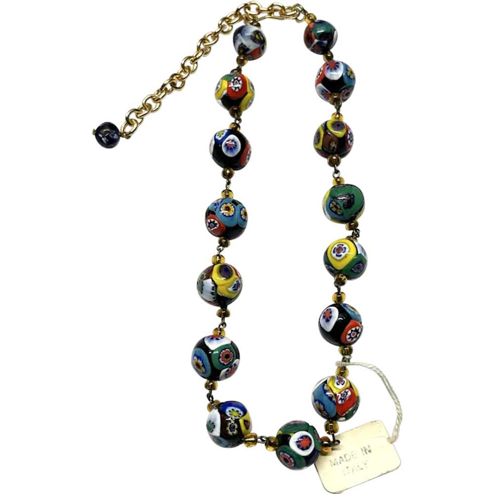 Vintage Murano Glass Beaded Necklace - image 1