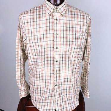 Arrow Arrow Beige Plaid Button Down Shirt XL 17 17