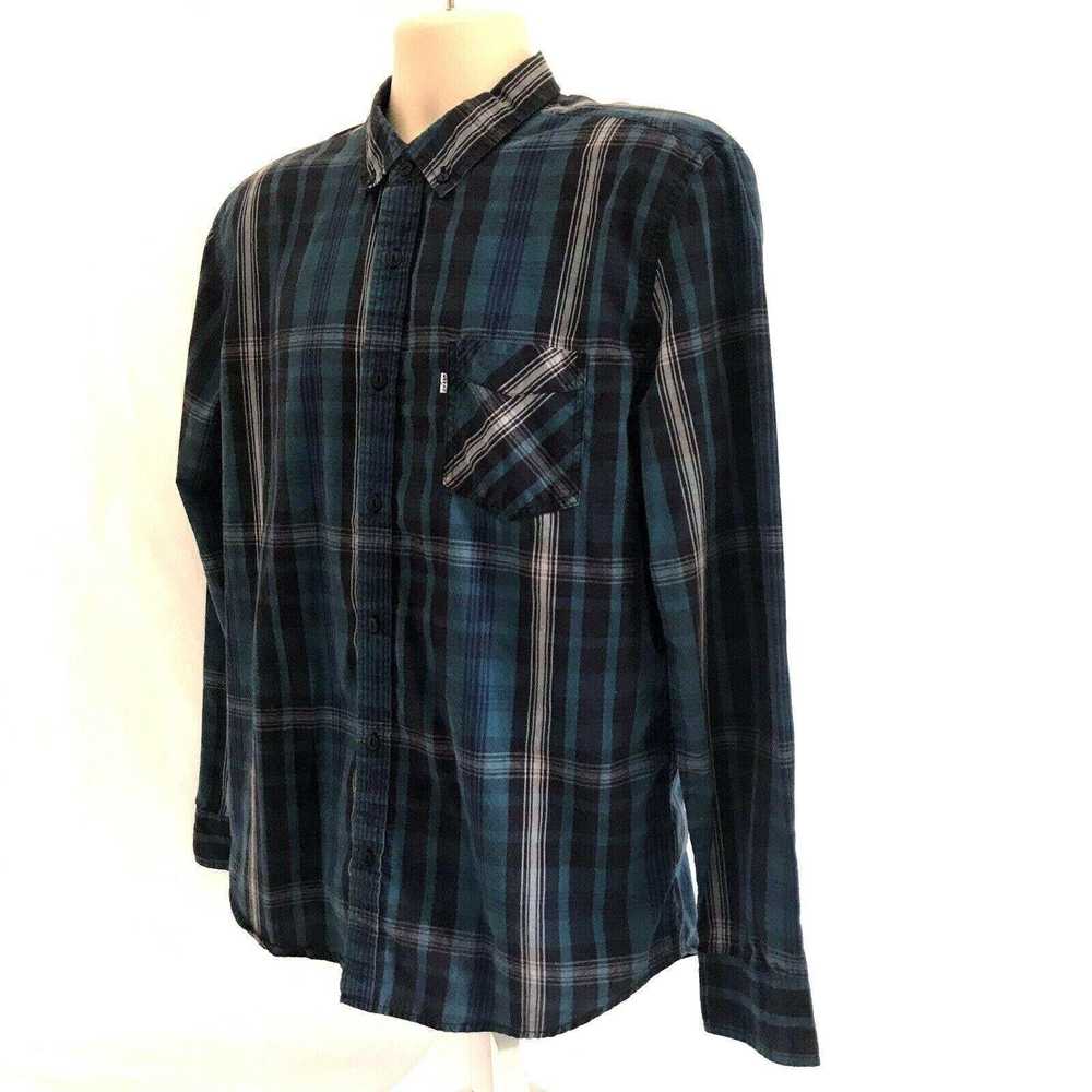 Levi's Vintage Levi’s Blue Button Front LS Shirt … - image 2