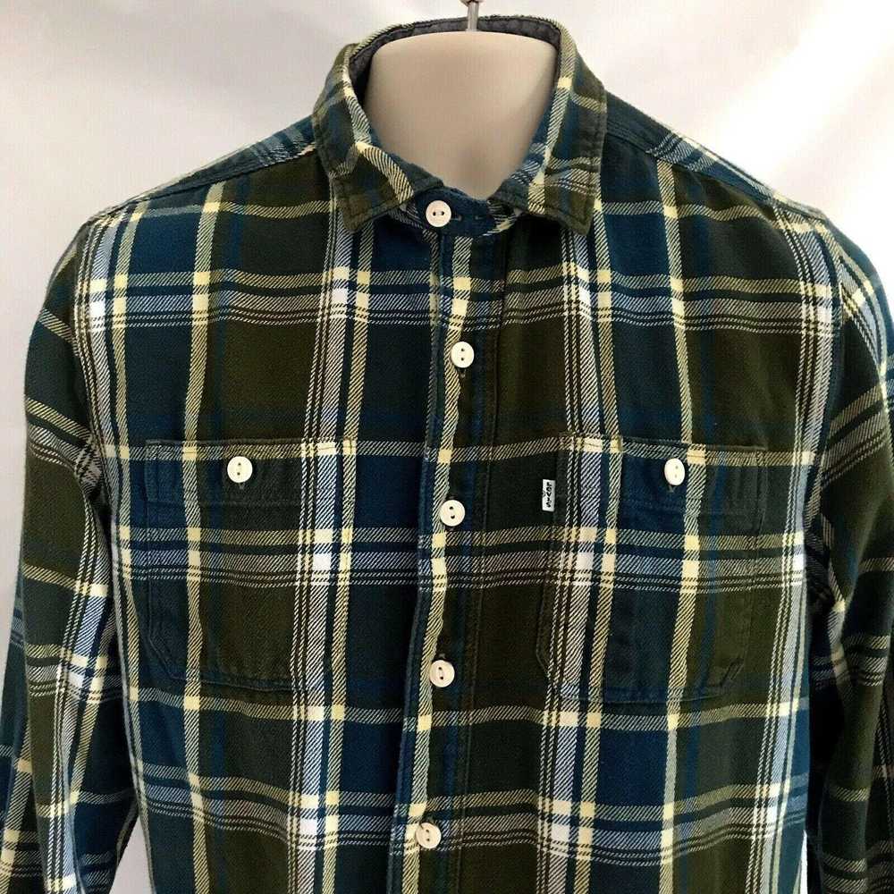 Levi's Levis Mens Flannel Plaid LS Button Front S… - image 4