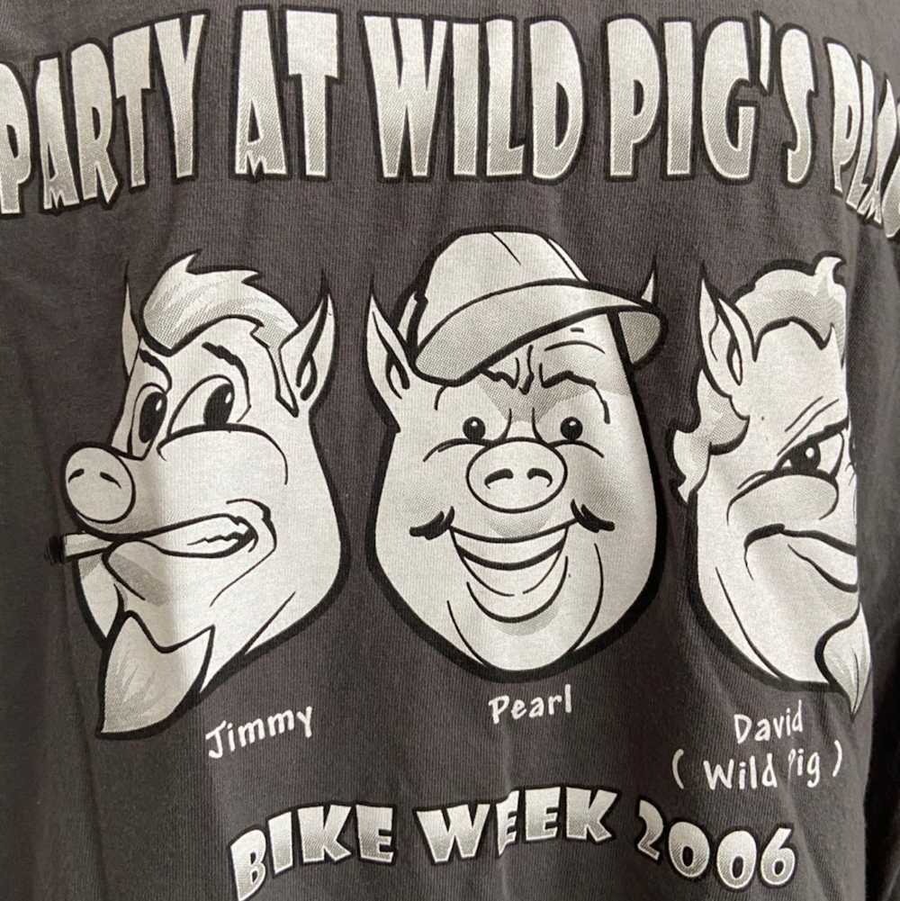 Vintage Vintage 'Party At Wild Pig' Bike Week Gre… - image 3