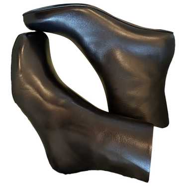 OFF_WHITE c/o VIRGIL ABLOH Hexnut Leather Metallic-Heel Thong Sandals 8/38