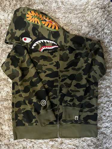 1ST CAMO JERSEY SHARK FULL ZIP HOODIE –