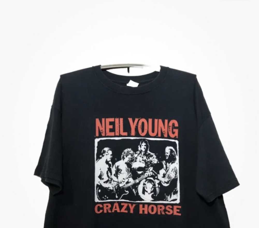 Anvil × Hanes × Tour Tee Vtg Neil Young Crazy Hor… - image 4