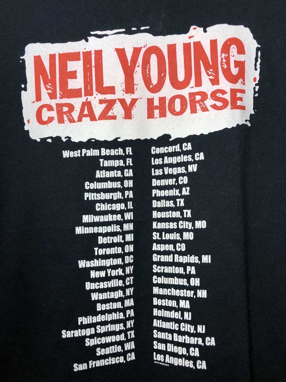 Anvil × Hanes × Tour Tee Vtg Neil Young Crazy Hor… - image 7