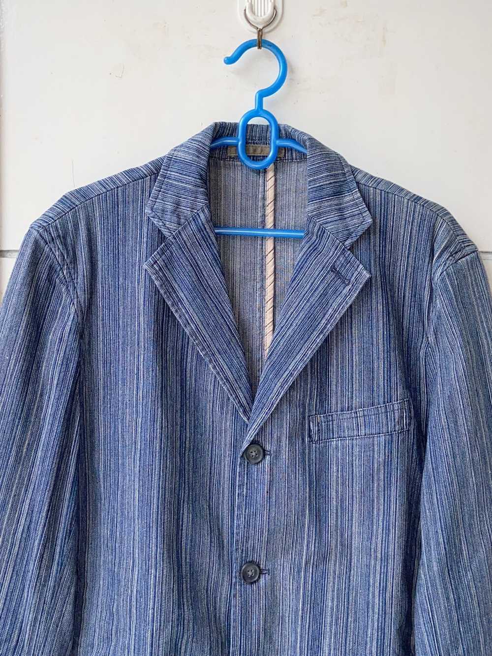 Kansai Yamamoto KANSAI JEANS Striped Blue Blazer - image 2