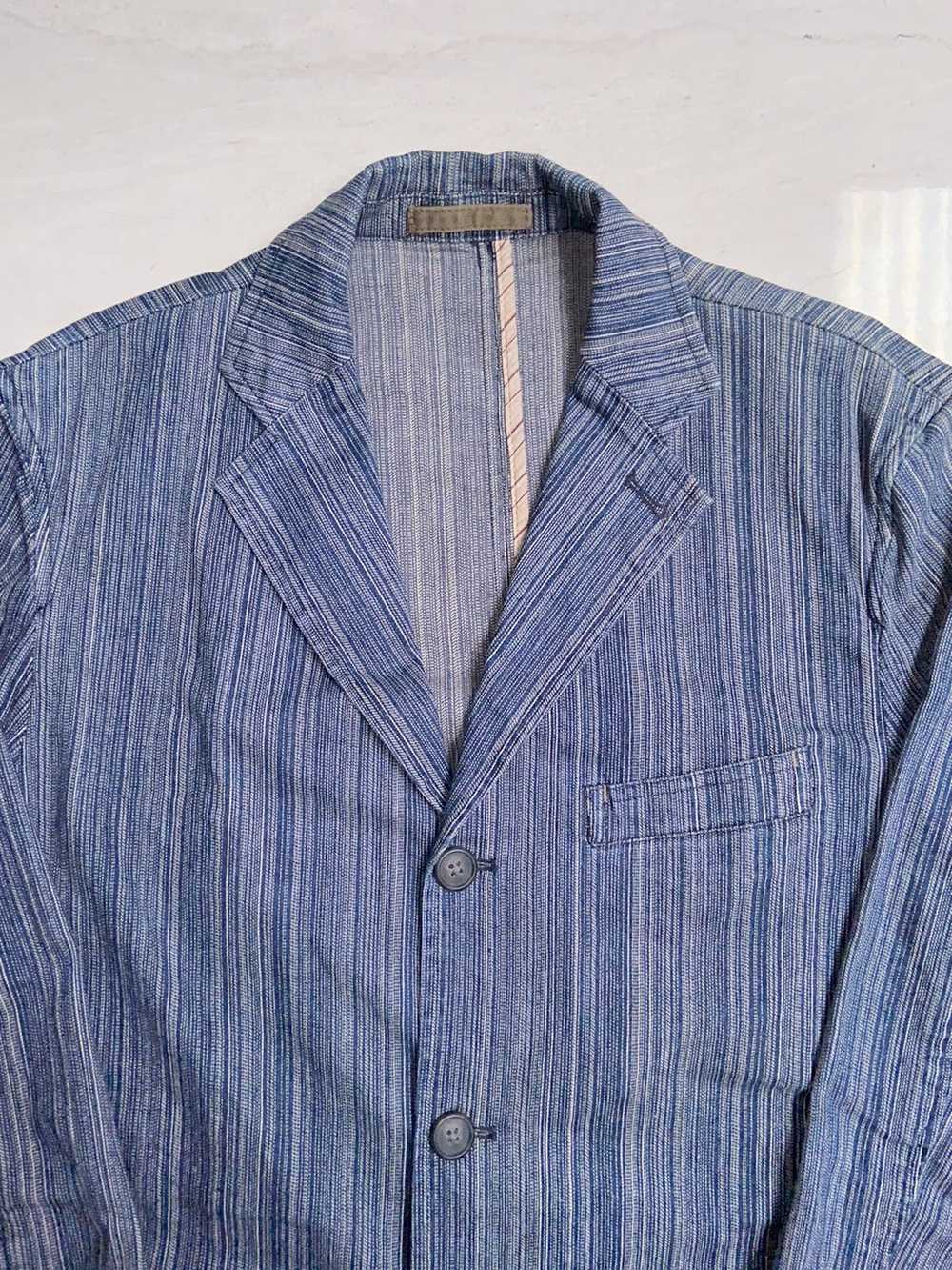 Kansai Yamamoto KANSAI JEANS Striped Blue Blazer - image 5