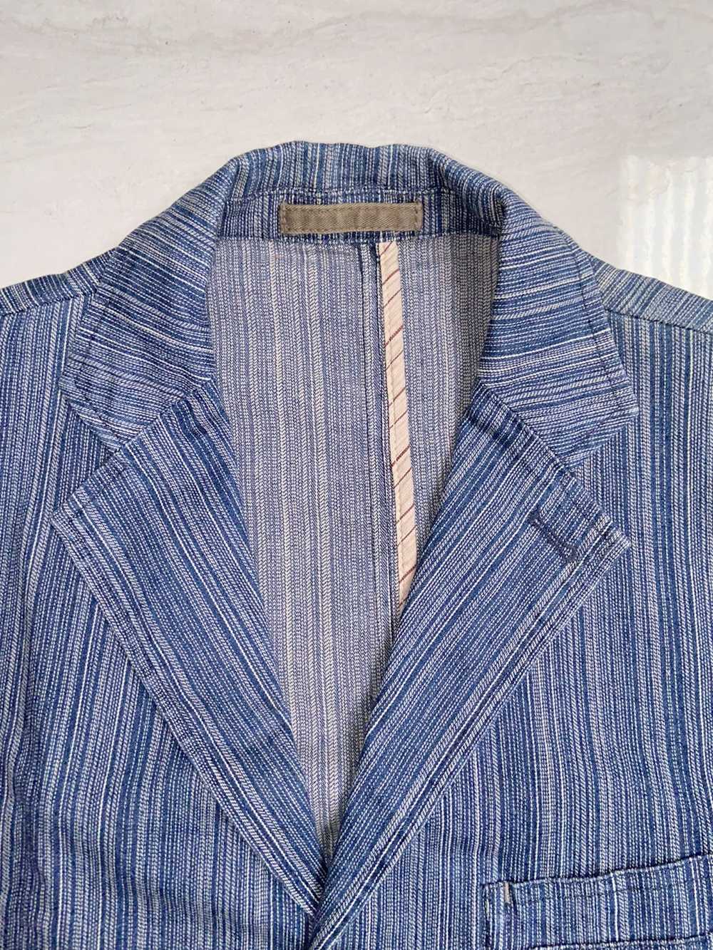 Kansai Yamamoto KANSAI JEANS Striped Blue Blazer - image 6