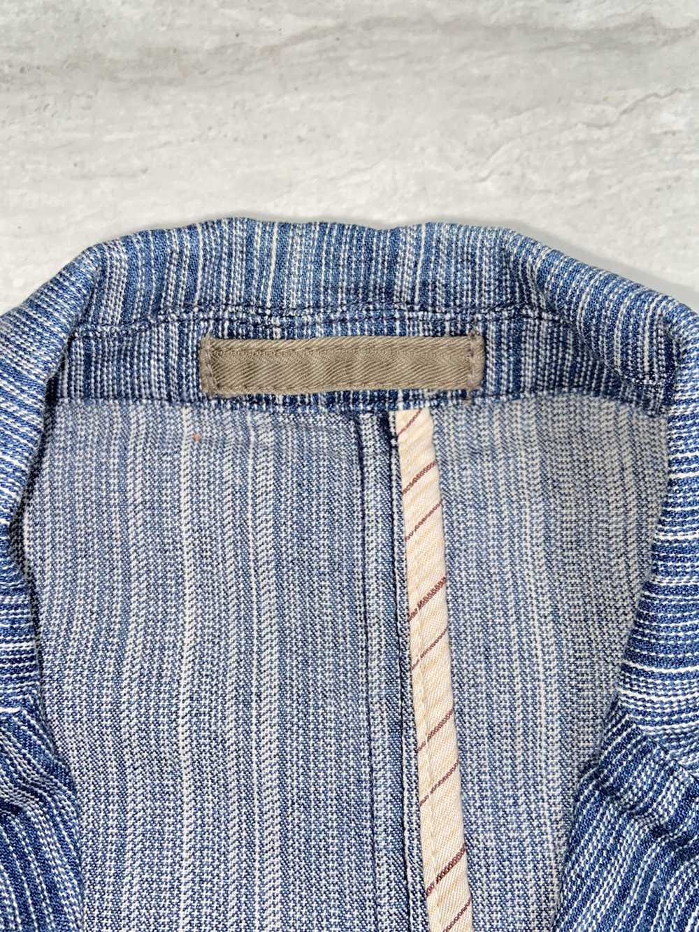 Kansai Yamamoto KANSAI JEANS Striped Blue Blazer - image 7