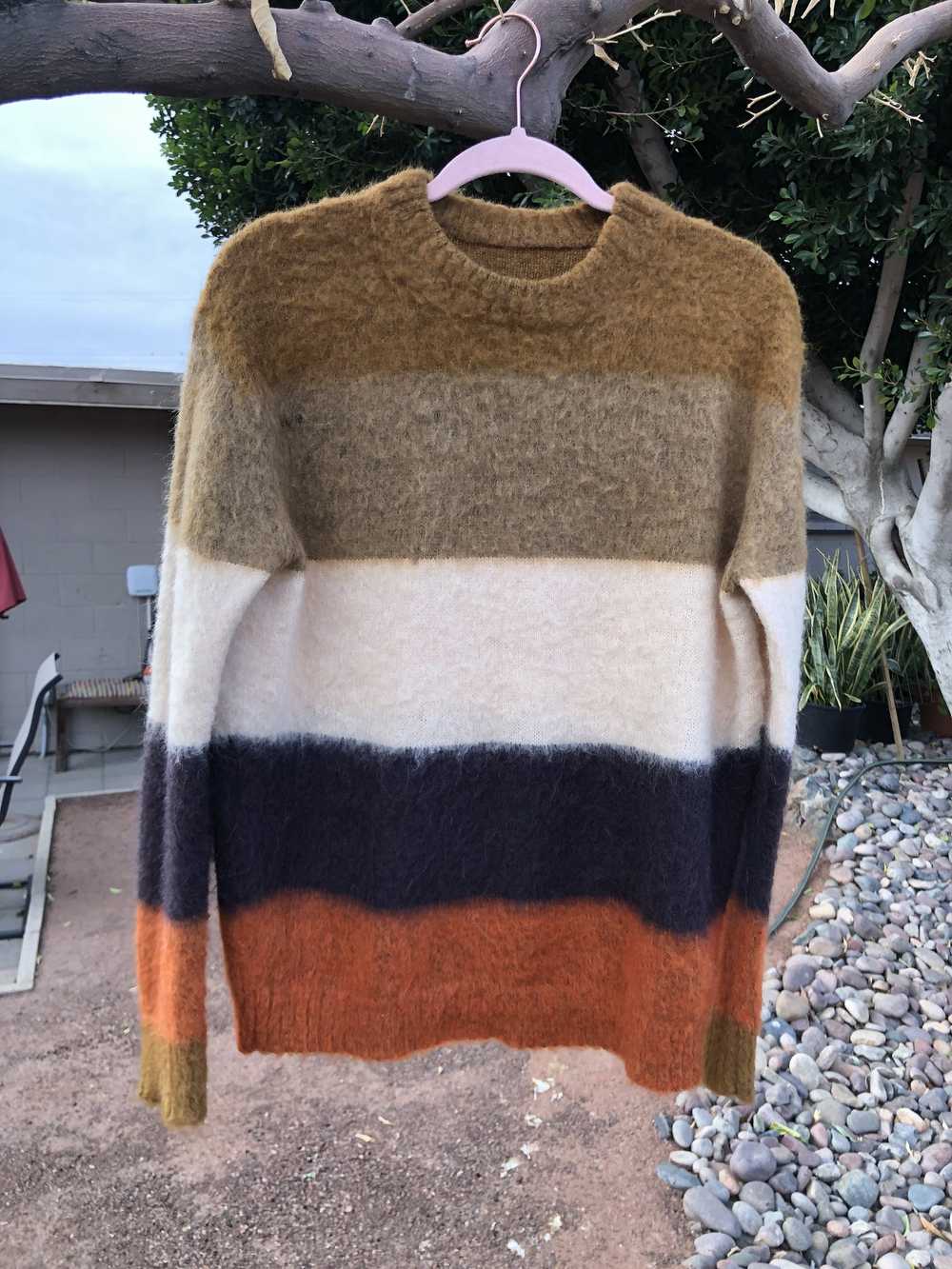Vintage Striped Mohair Sweater - image 1
