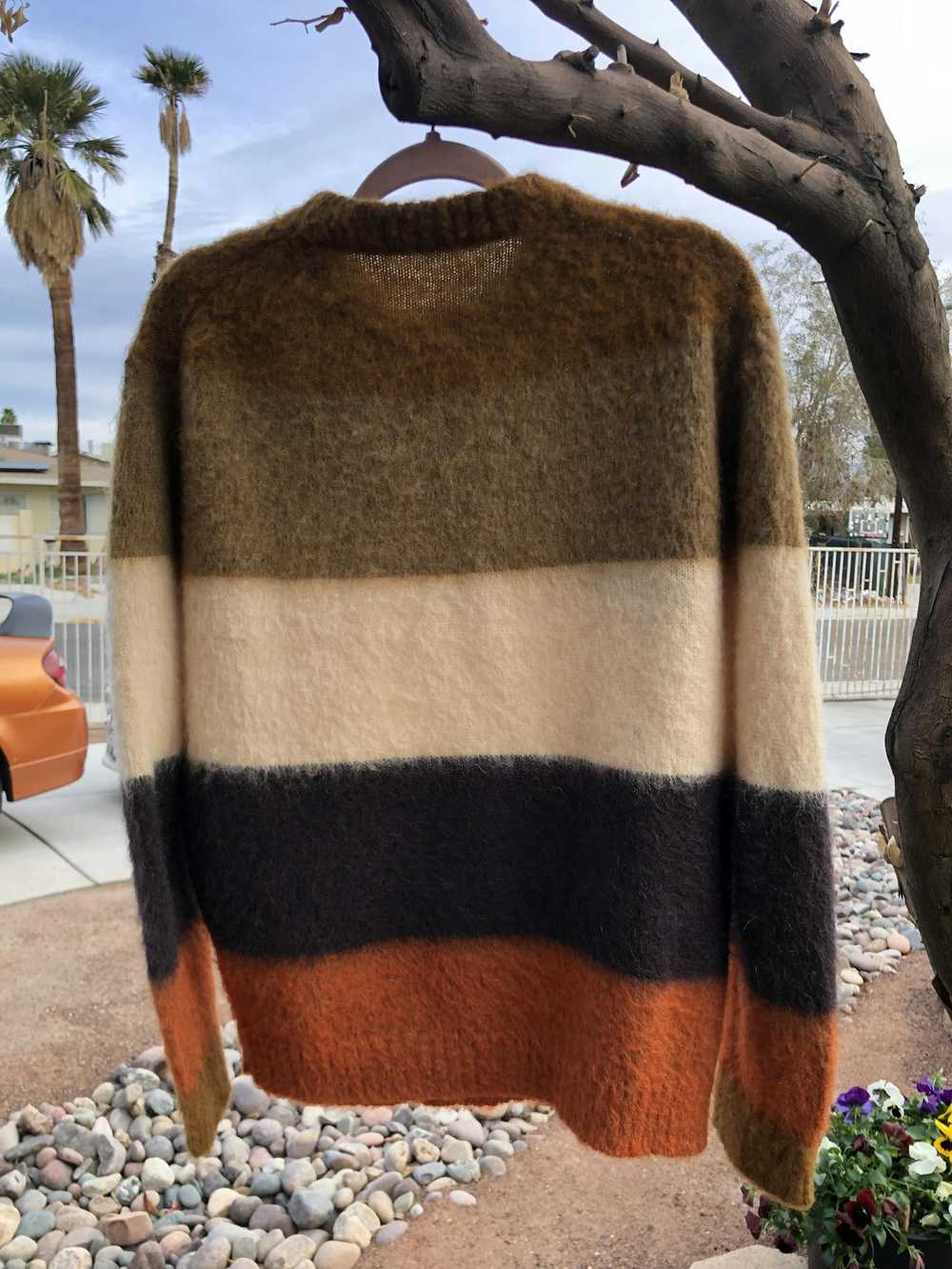 Vintage Striped Mohair Sweater - image 3