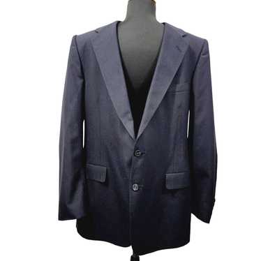 Lanvin Vintage Lanvin Navy Shadow Stripe Suit Jack