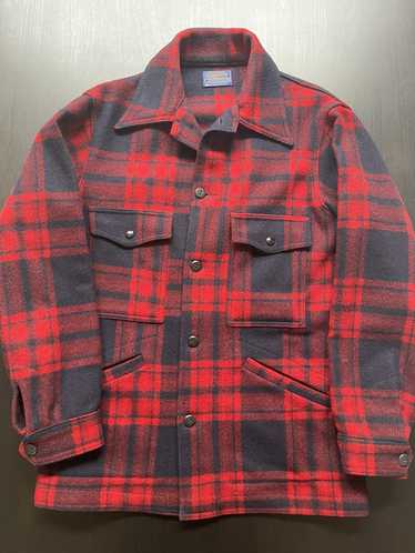 Cheapest Vintage Pendleton Mackinaw 100% Virgin Wool Plaid Cruiser Jacket Sz M Brown