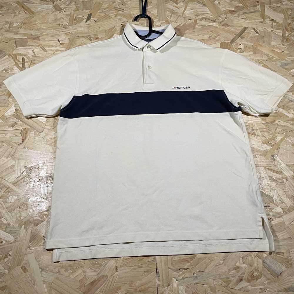 Rare × Tommy Hilfiger × Vintage Polo Cream Tommy … - image 2