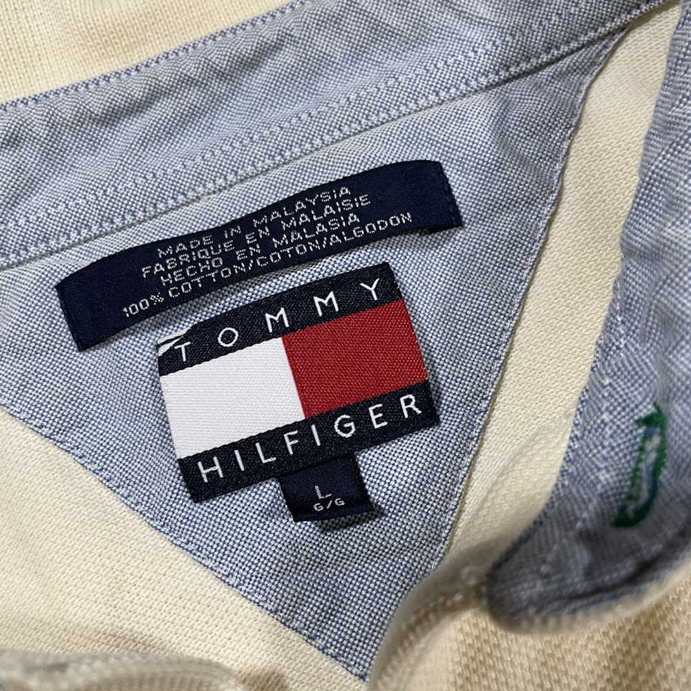 Rare × Tommy Hilfiger × Vintage Polo Cream Tommy … - image 3