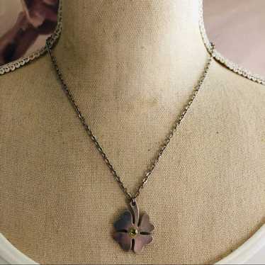 Four-Leaf Clover Necklace, Rose Gold & Black – LENOITES