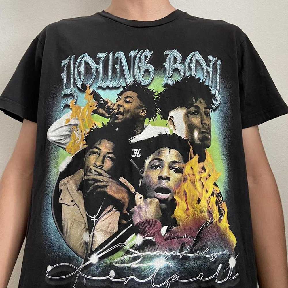 Rap Tees NBA YoungBoy Rap Tee Graphics Black Shirt - image 1