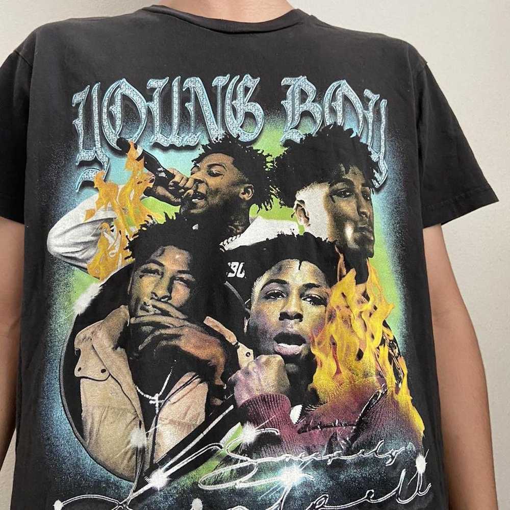 Rap Tees NBA YoungBoy Rap Tee Graphics Black Shirt - image 3