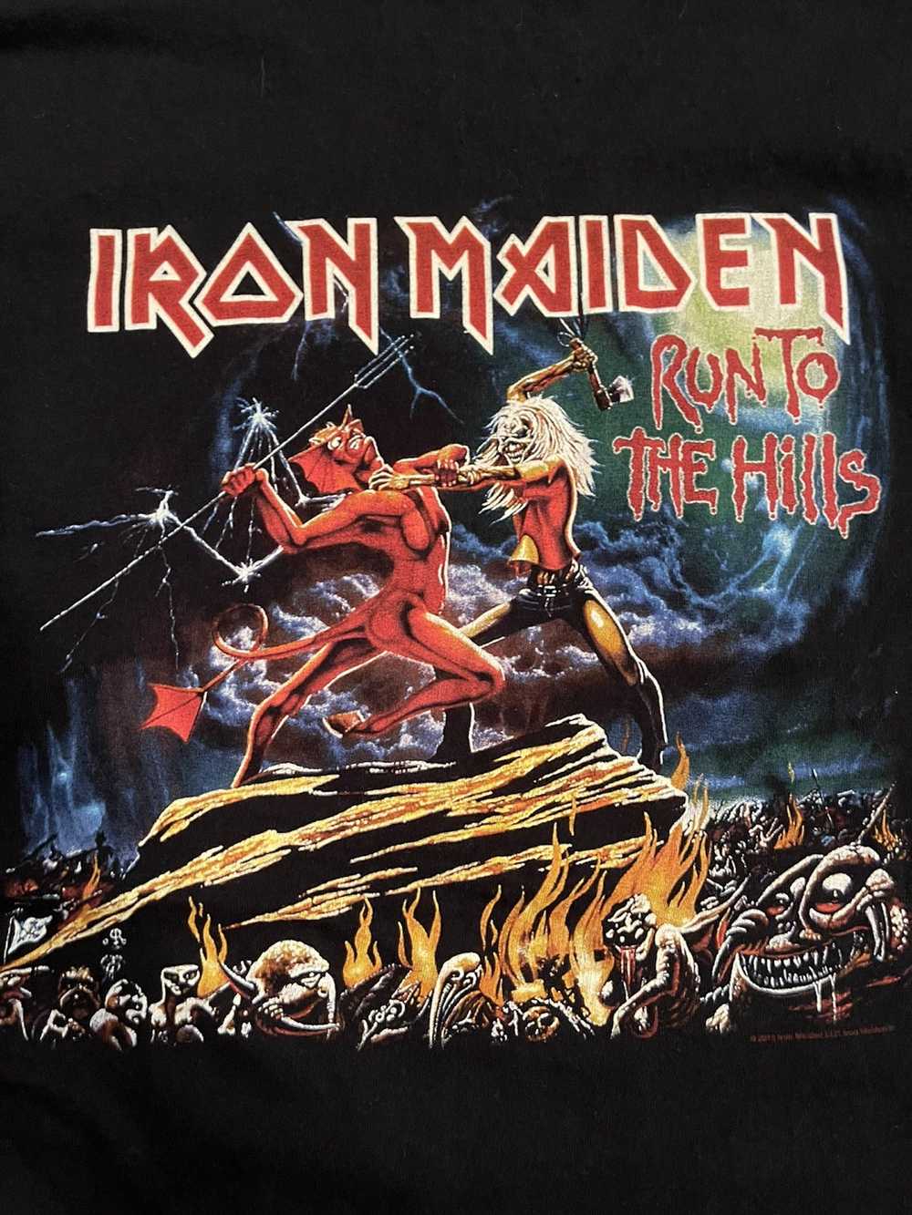 Band Tees × Iron Maiden × Vintage Iron Maiden off… - image 7