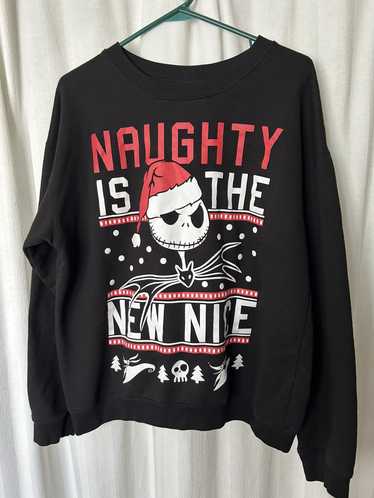 Disney Sweater: Naughty is new nice jack skellingt