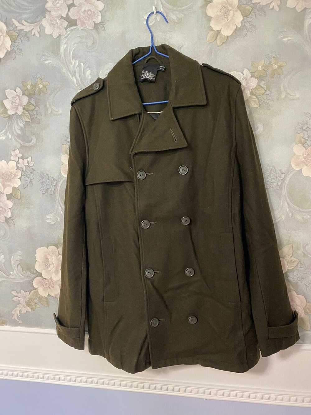 Topman TOPMAN Men Wool Jacket Green Short Trench … - image 4