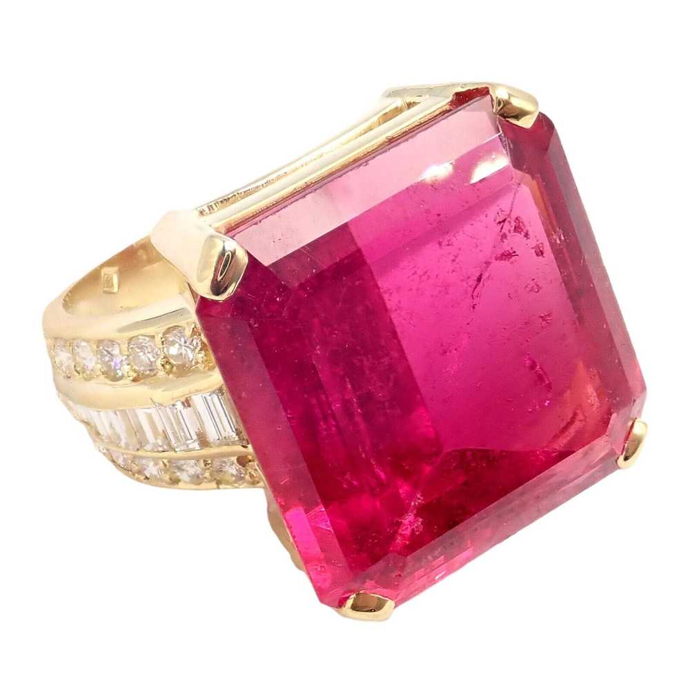Other Yellow Gold Diamond Large Pink Tourmaline S… - image 12