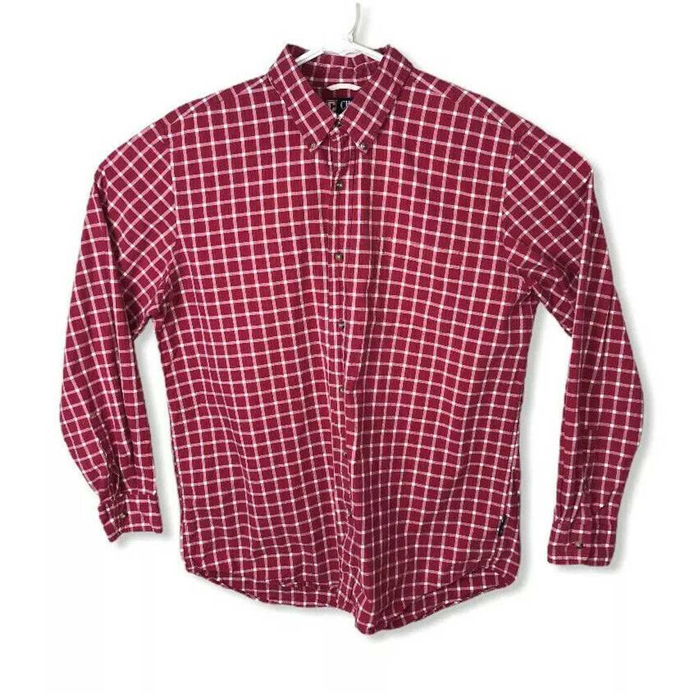 Chaps CHAPS Shirt Mens Size XL Red Checked Long - image 1