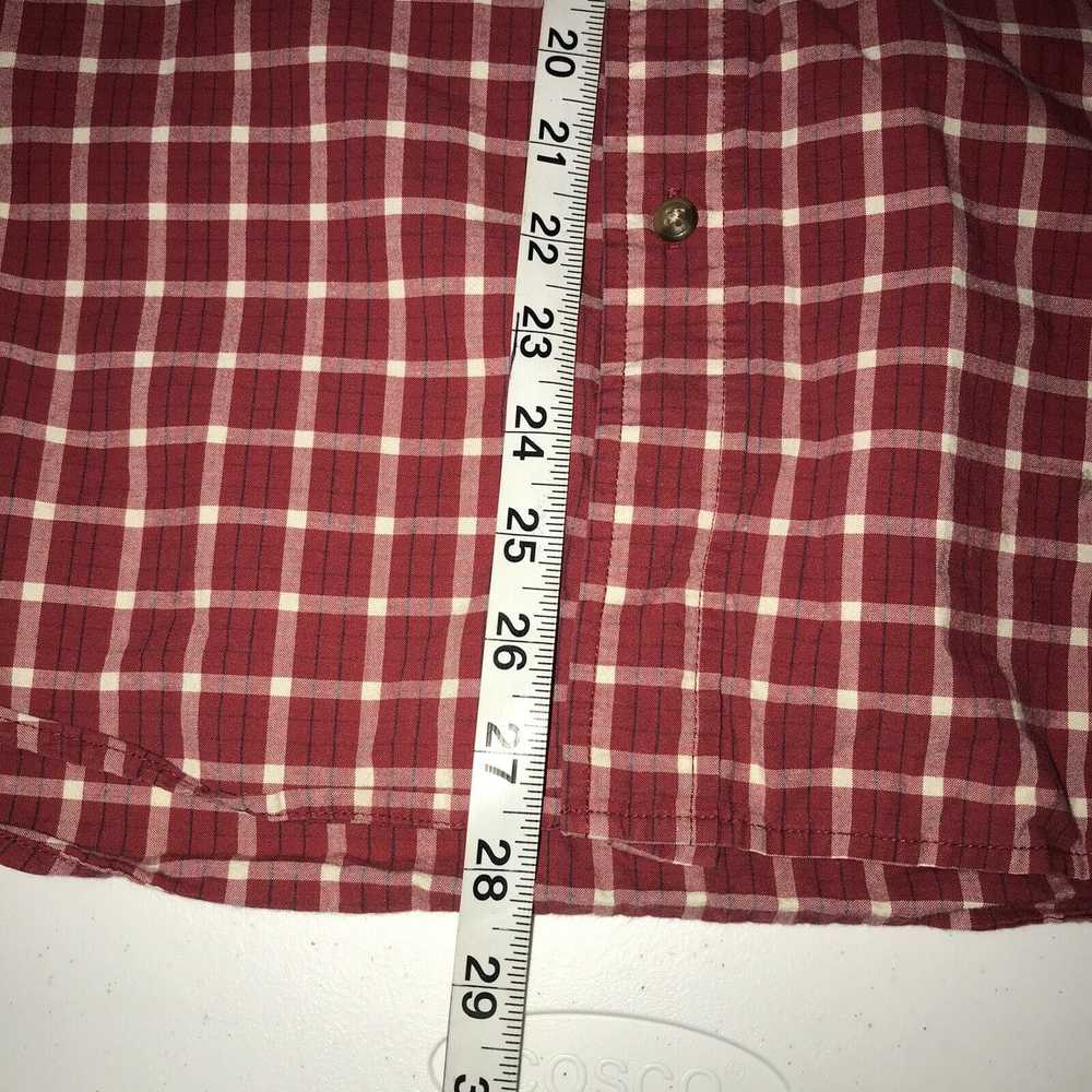 Chaps CHAPS Shirt Mens Size XL Red Checked Long - image 4
