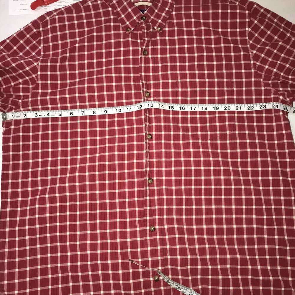 Chaps CHAPS Shirt Mens Size XL Red Checked Long - image 5