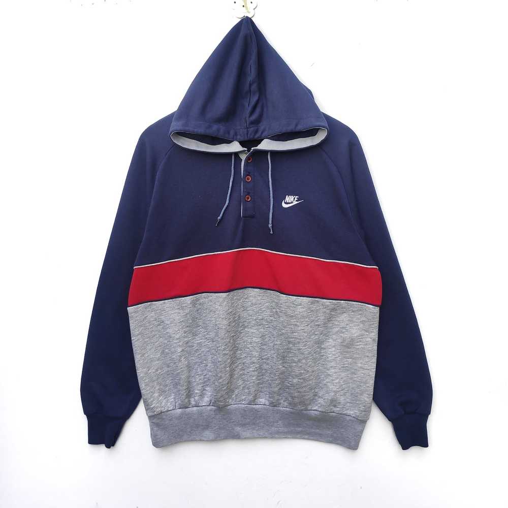 Nike × Vintage Vintage Nike Hoodie Large Size Str… - image 1