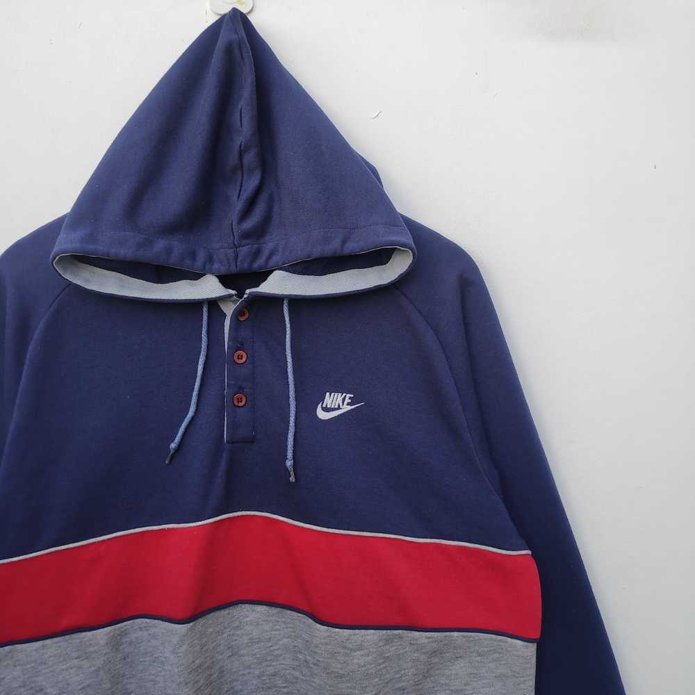 Nike × Vintage Vintage Nike Hoodie Large Size Str… - image 4