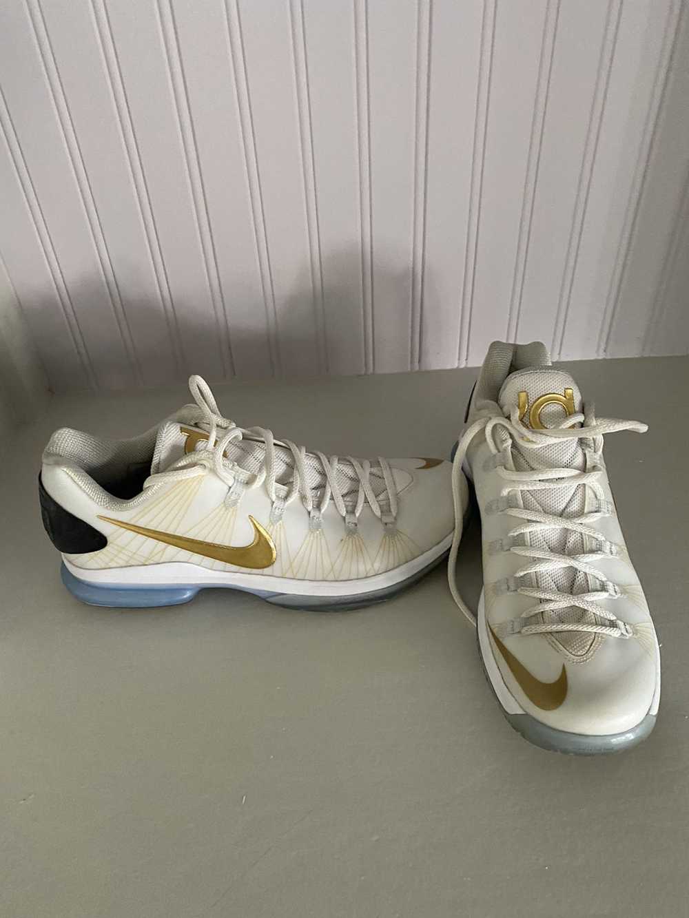 Kevin Durant × Nike KD 5 Elite White Gold 2013 - image 2