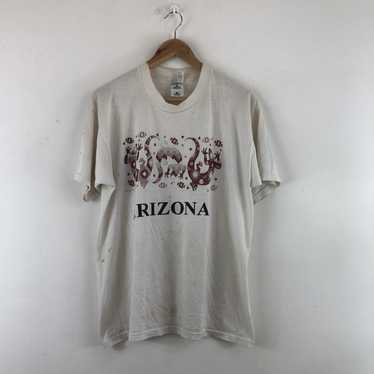 Art × Vintage Vtg Arizona Shirt Distressed Paints… - image 1