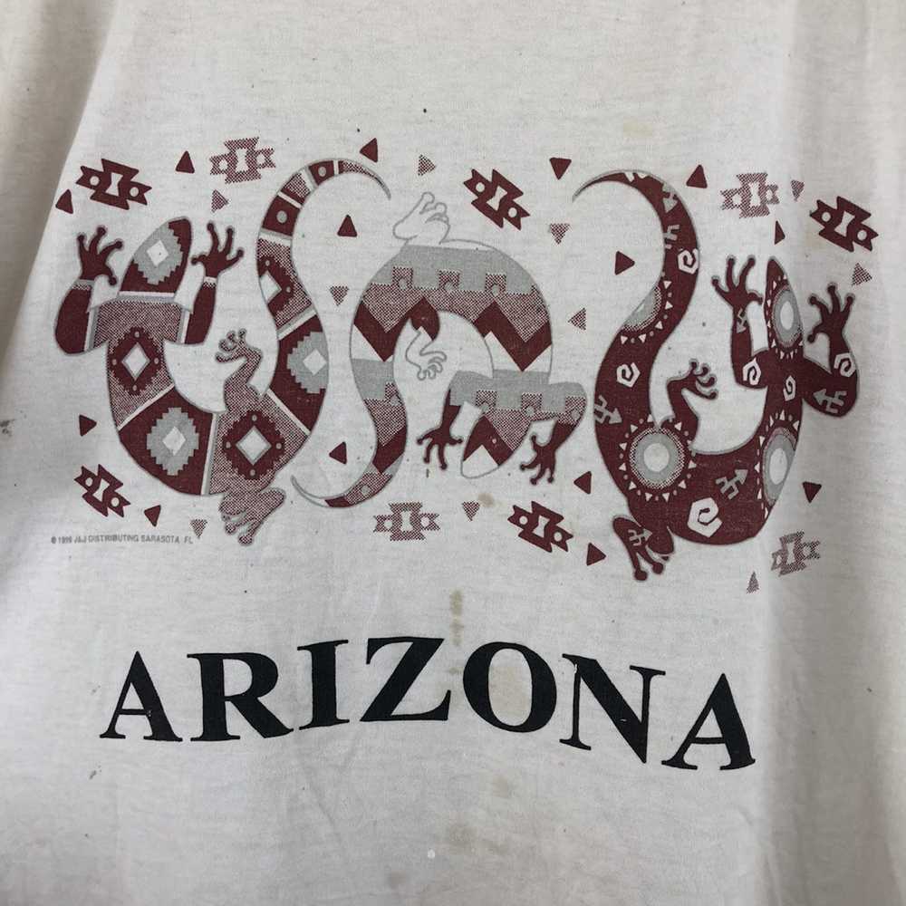 Art × Vintage Vtg Arizona Shirt Distressed Paints… - image 3