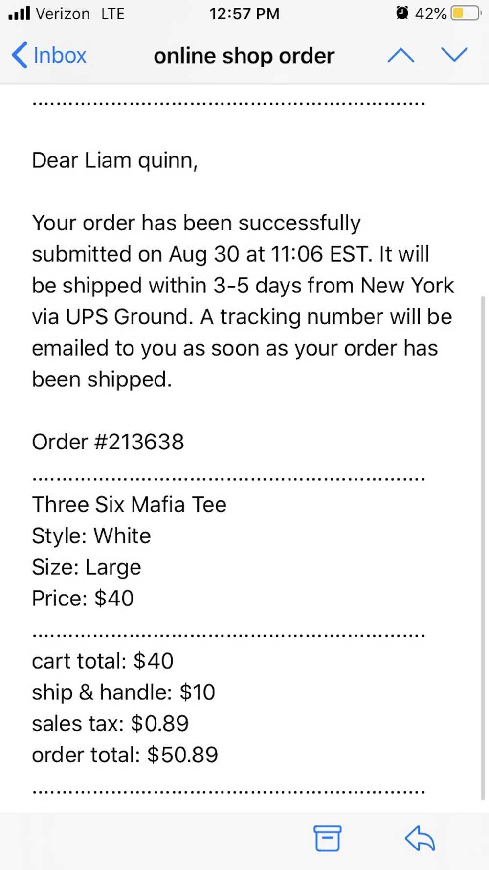 Supreme Supreme Three 6 Mafia Tee White Large Six - image 10