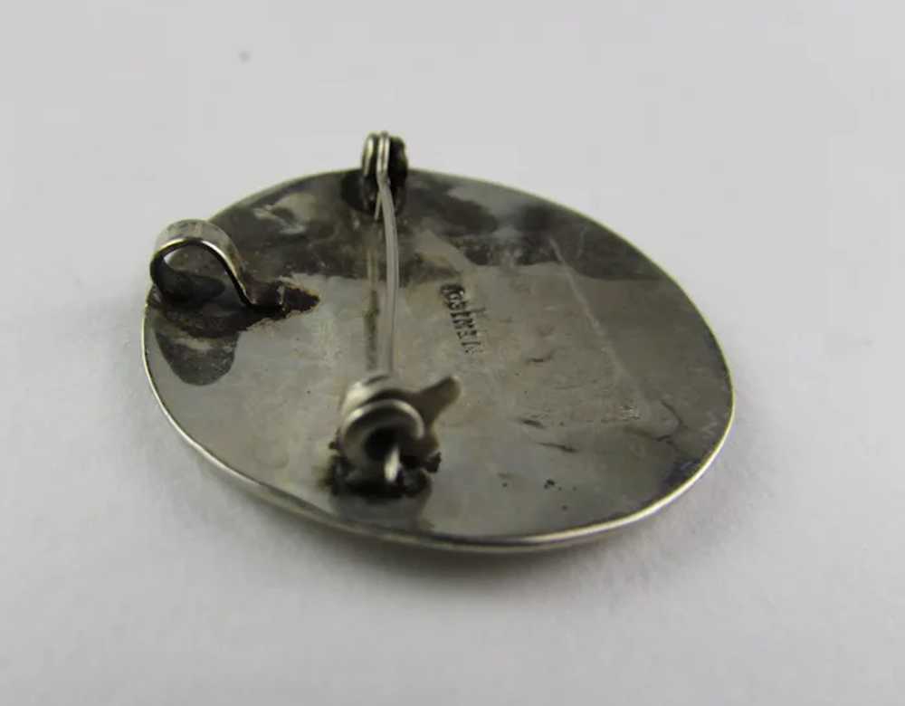 Sterling Silver Mexico Signed Pin or Pendant With… - image 3